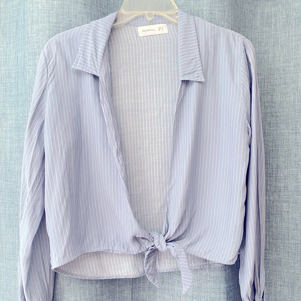 Tie front crop top